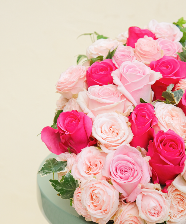 Grand coeur de roses Lucie - Livraison fleurs à domicile | Au Nom de la Rose